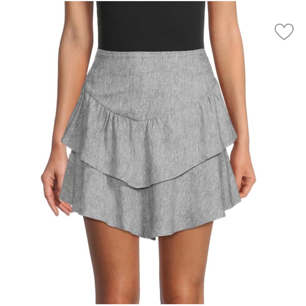 BCBGENERATION
Tiered Linen Blend Skirt  Women's Skirt size Medium